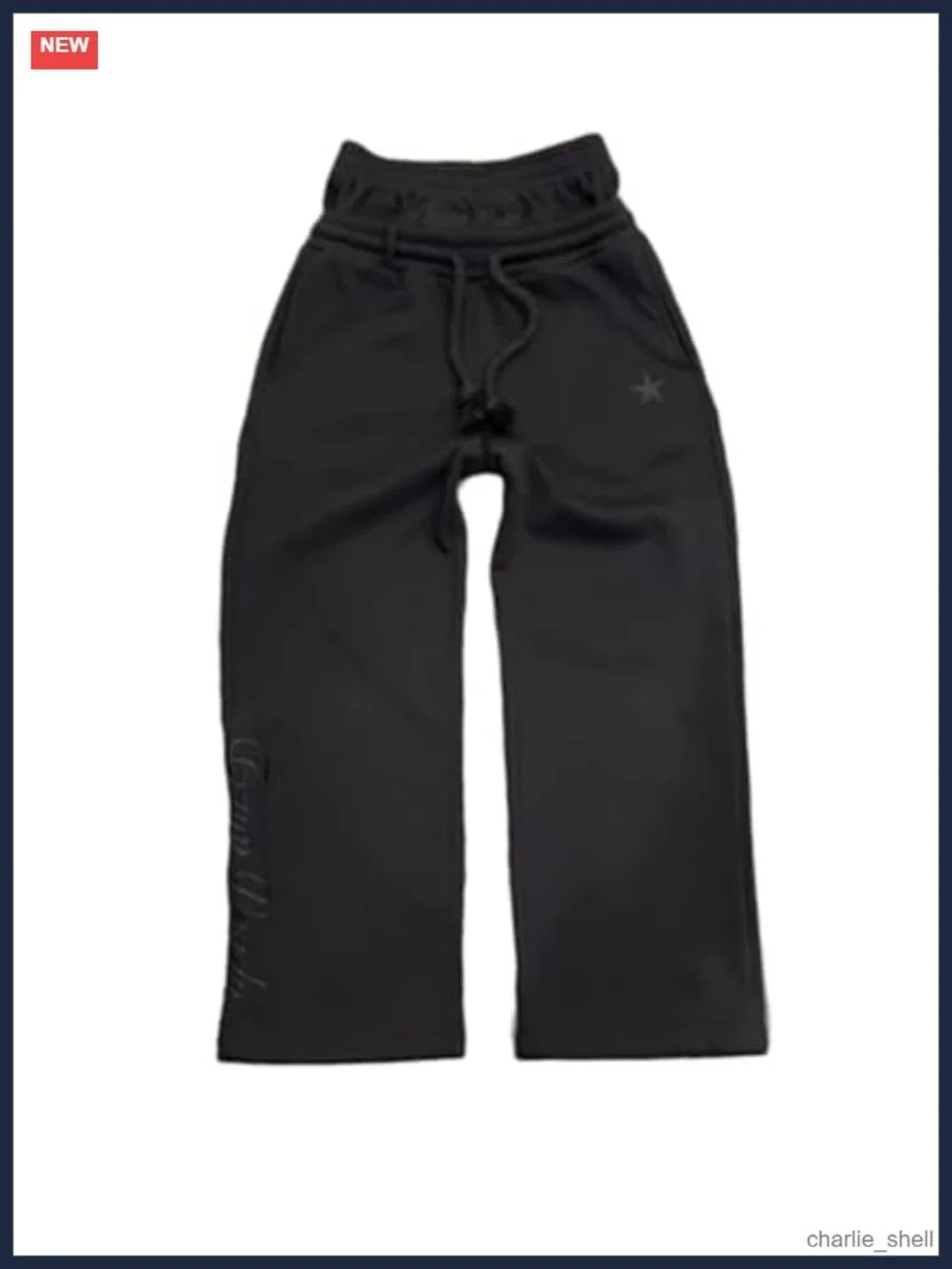 Y2K Wide Leg Sweatpants Drawstring Double Waisted Baggy Hip-Hop Pants